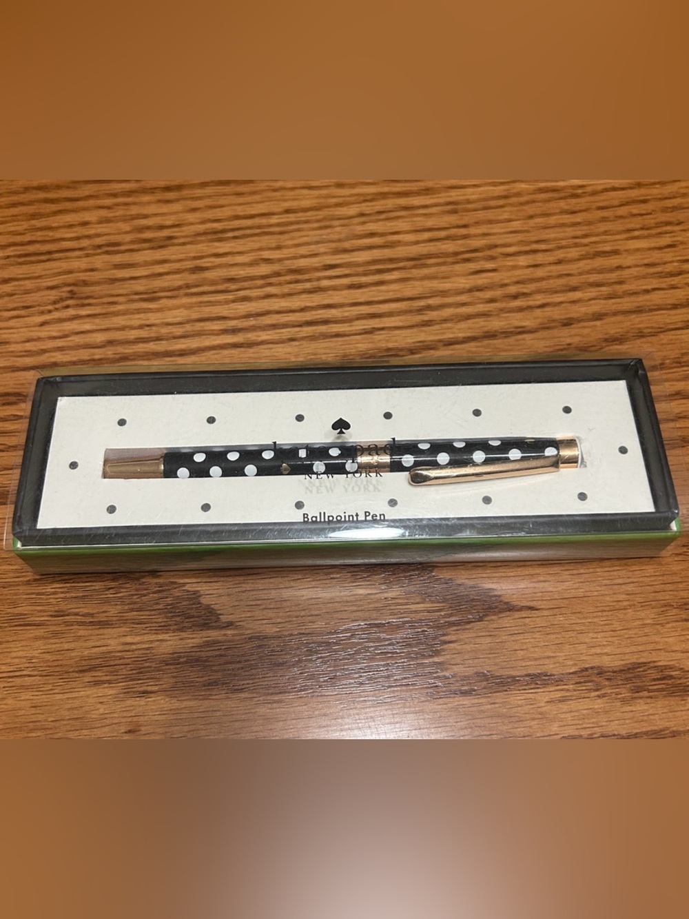 Kate Spade New York Black Polka Dot Ballpoint Pen. NIP
